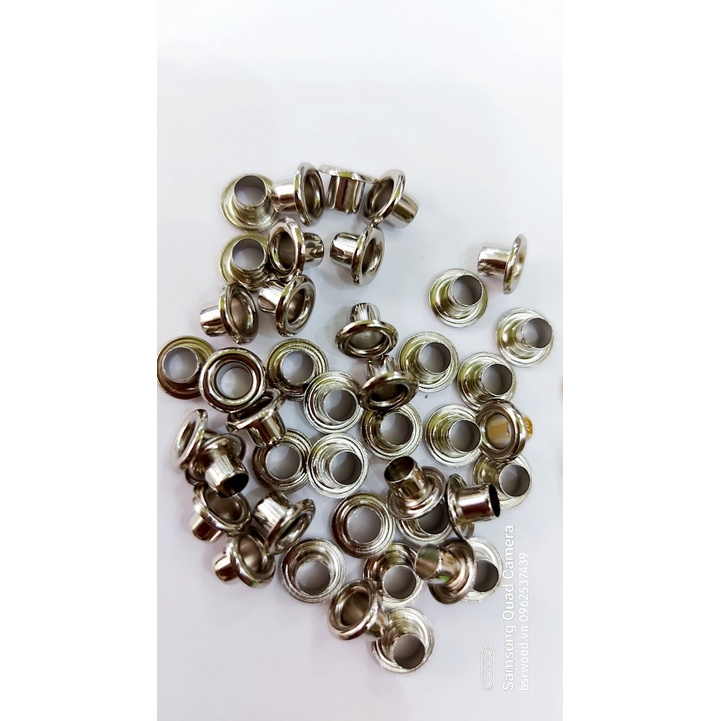 Khoen ore mắt cáo 4mm Bằng Thau không gỉ Màu bạc, vàng, đen, đồng Khuy mắt cáo bấm vải, quần áo, túi xách, đồ da