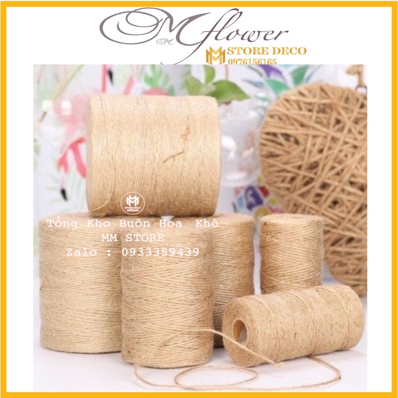 cuộn dây thừng 110m-160m trang trí, dây deco bình lọ -dây cói