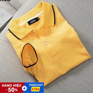 áo [Hàng VNXK] Áo Polo Nam Vải Cá Sấu Chất Cotton - Màu Vàng