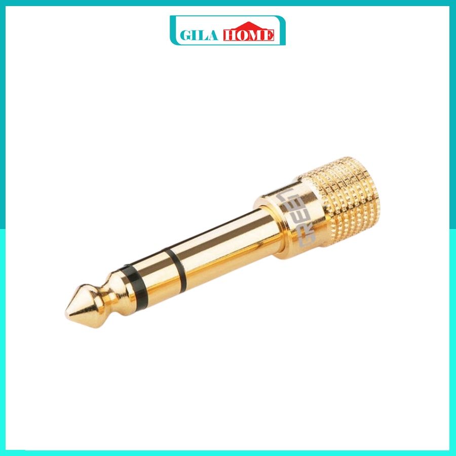 Jack Chuyển Đổi 6ly GILA HOME Chất Liệu Đồng Thau Rắn Có Độ Bền Cao Từ Cổng 3.5mm Cái Sang Cổng 6.5mm