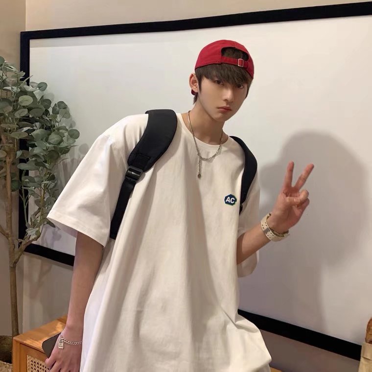 Áo Thun Tay Ngắn Size M-5XL Phong Cách Hàn Quốc Cho Nam