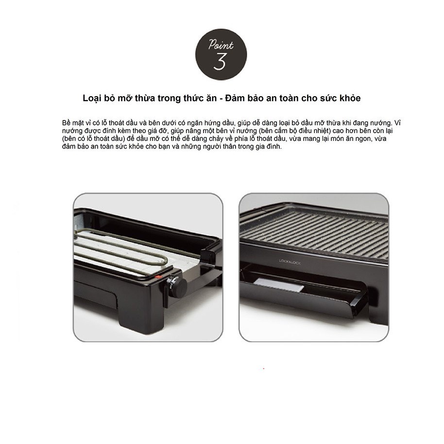 Vỉ Nướng Điện Lock&Lock  [EJG221