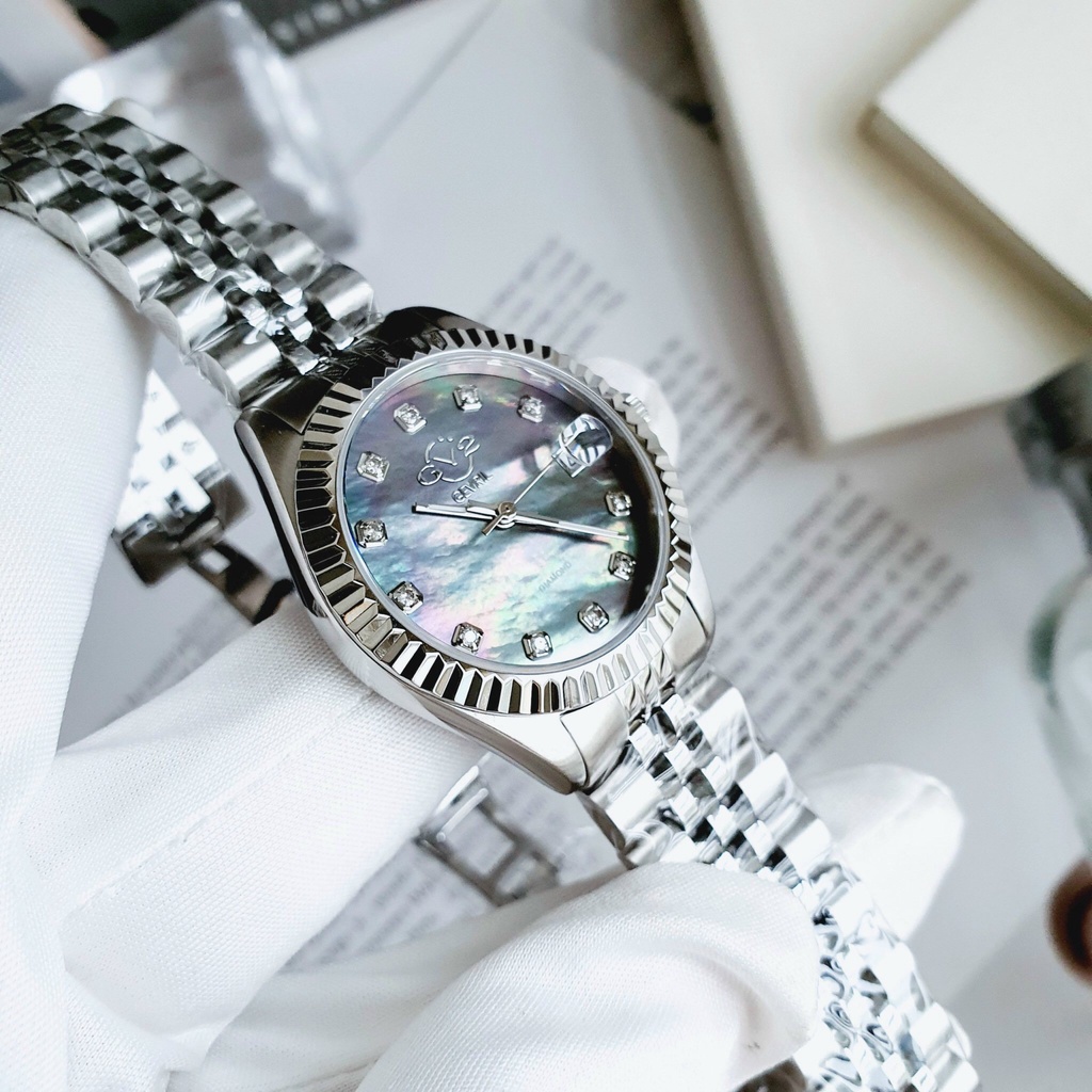 Đồng hồ nữ dây thép GV2 Gevril 12407 Naples