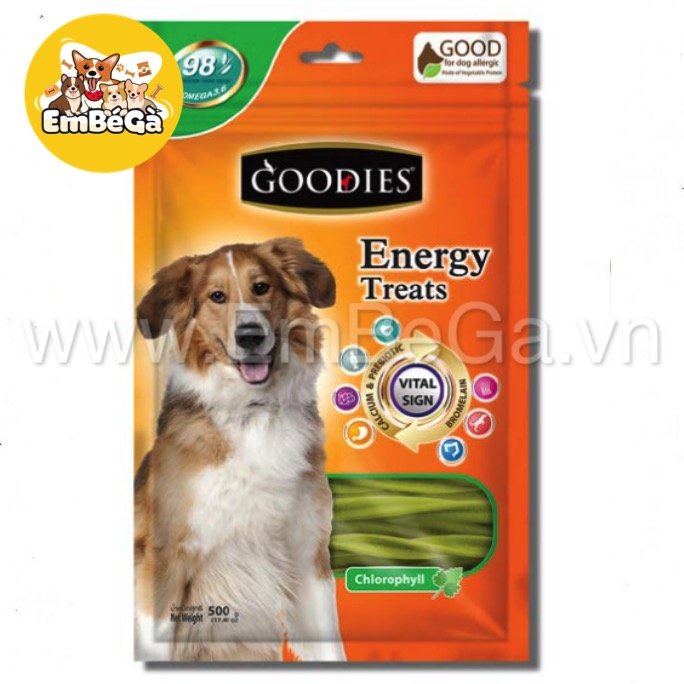 [TỪNG VỊ] GOODIES 500gram BỔ SUNG CANXI CHĂM SÓC RĂNG THƠM MIỆNG CHO CHÓ 500GR TÚI ZIP