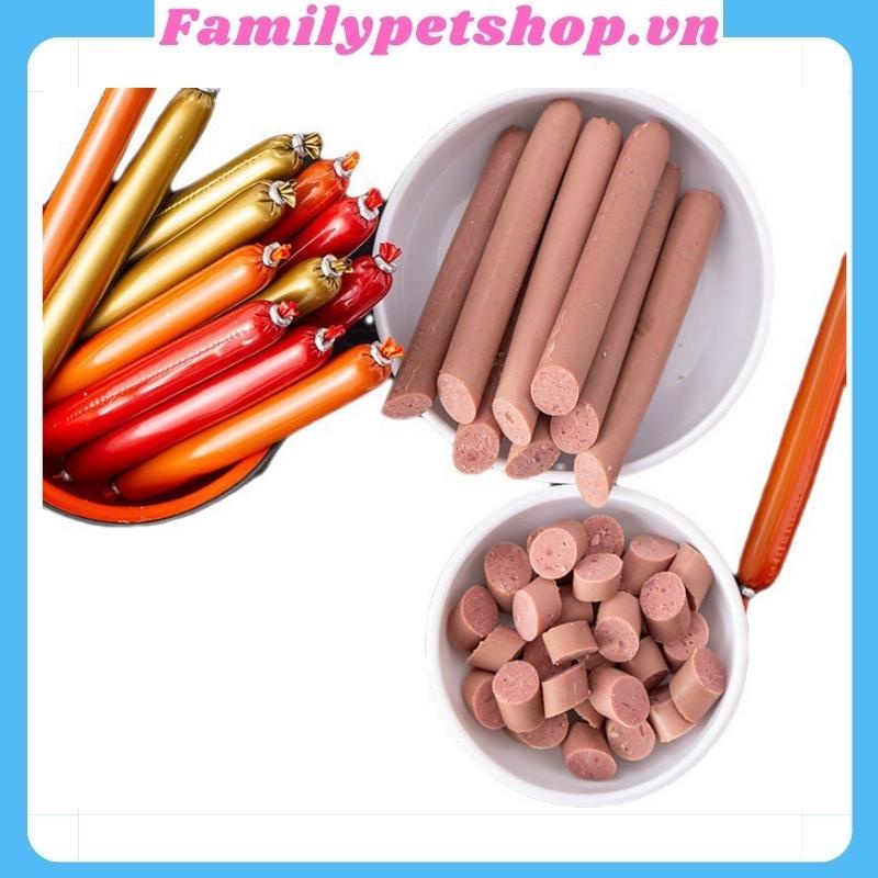 Combo 100 cây xúc xích cho chó mèo thú cưng thanh 15g-familypetshop.vn