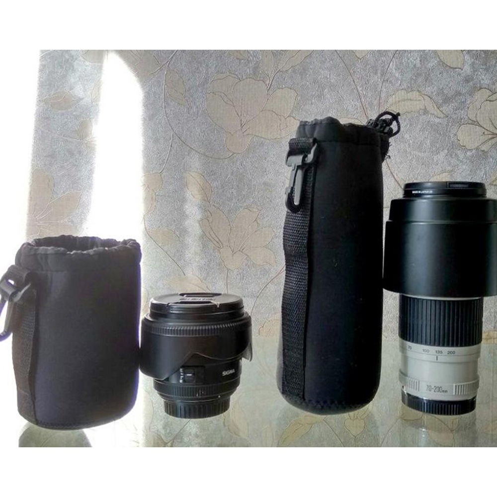 1 Túi Đựng Bảo Vệ Ống Kính Máy Ảnh Bằng Cao Su Tổng Hợp Mềm Chống Nước Đầy Đủ Size S M L XL