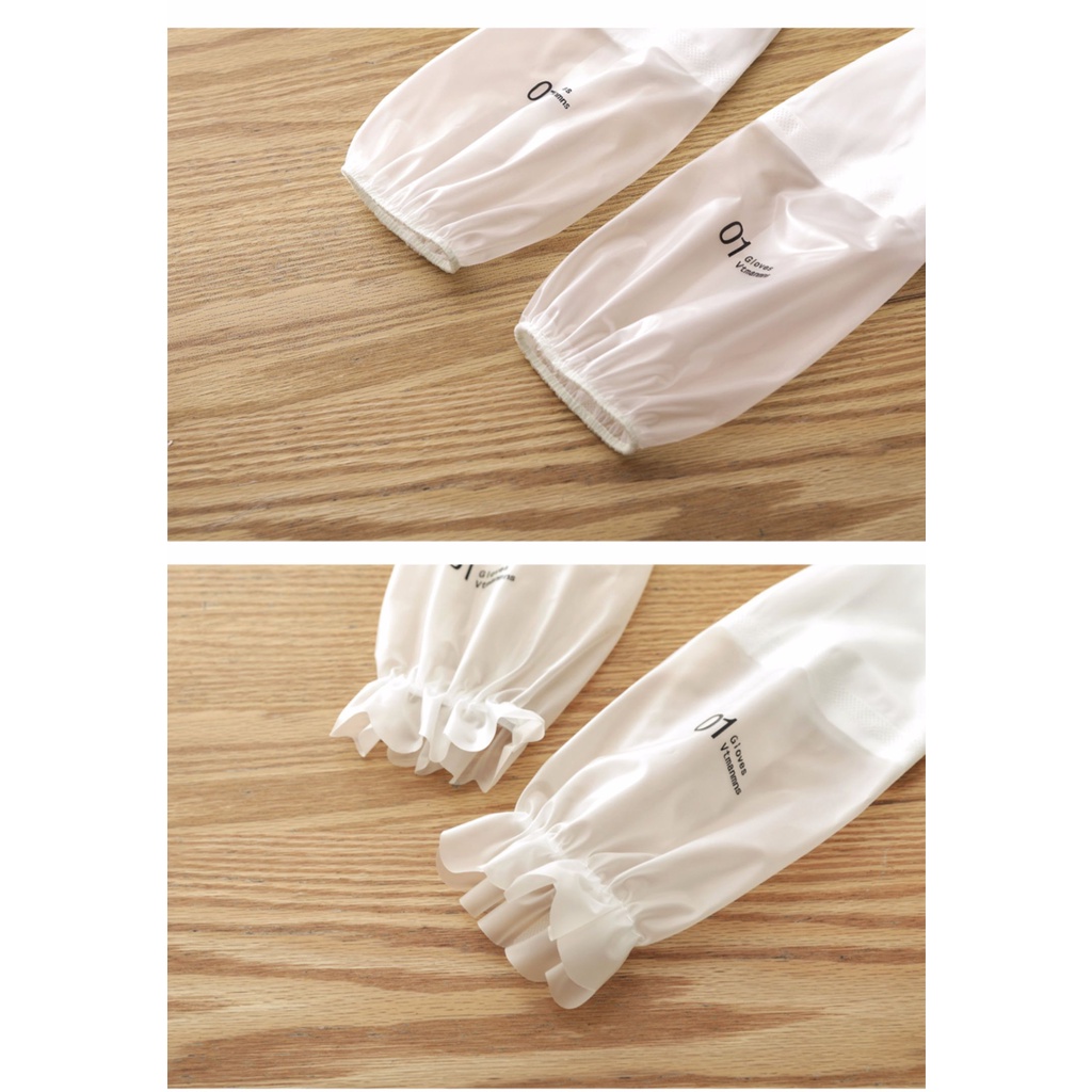 Găng Tay Cao Su Lót Nỉ k19 Dài 50cm Bo Chun KL6 Shalla
