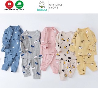 Đồ Bộ Dài Tay Thun Lạnh Minky Mom Cho Bé Gái Bé Trai 0 1 2 3 4 5 6 Tuổi Họa Tết In Toàn Thân-Set Bộ Ống Quần Bo Cho Bé