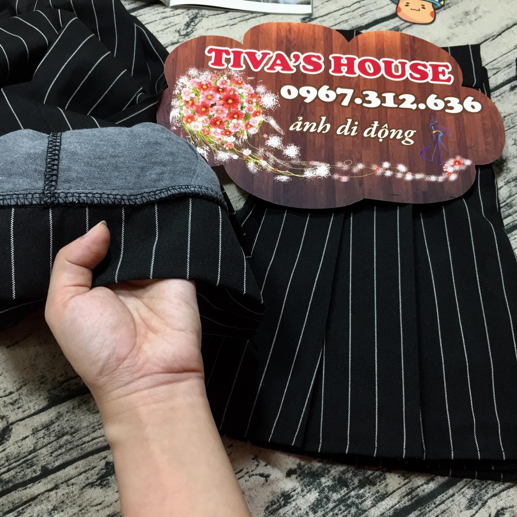 [Giảm thêm 15k khi nhập TIVA2803] Váy tennis kèm quần đen sọc trắng may xếp ly có dây kéo hông | BigBuy360 - bigbuy360.vn