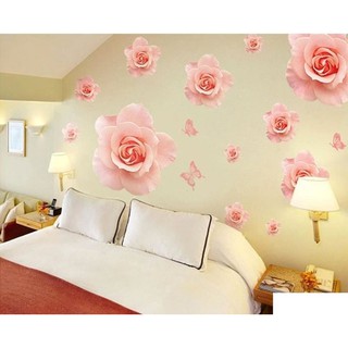 Decal Dán Tường Hoa Hồng 3D