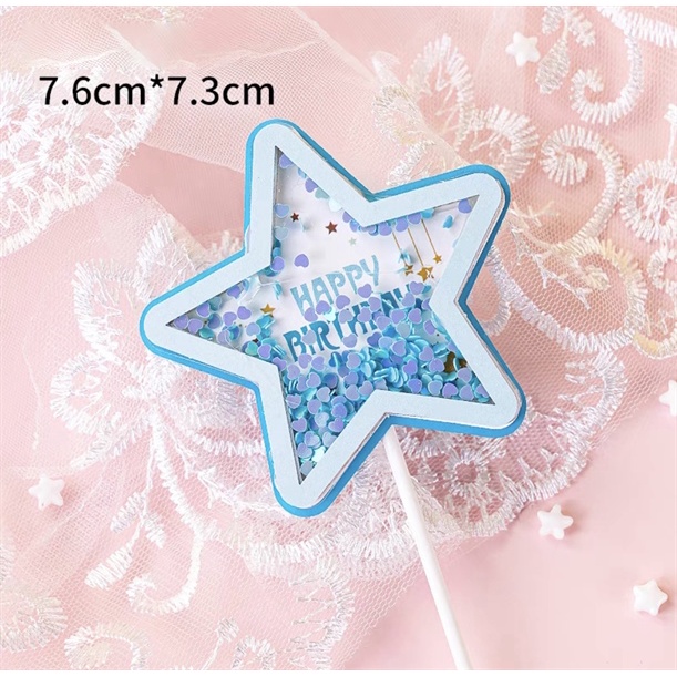Que cắm sao nhũ HPBD kim tuyến xanh L2