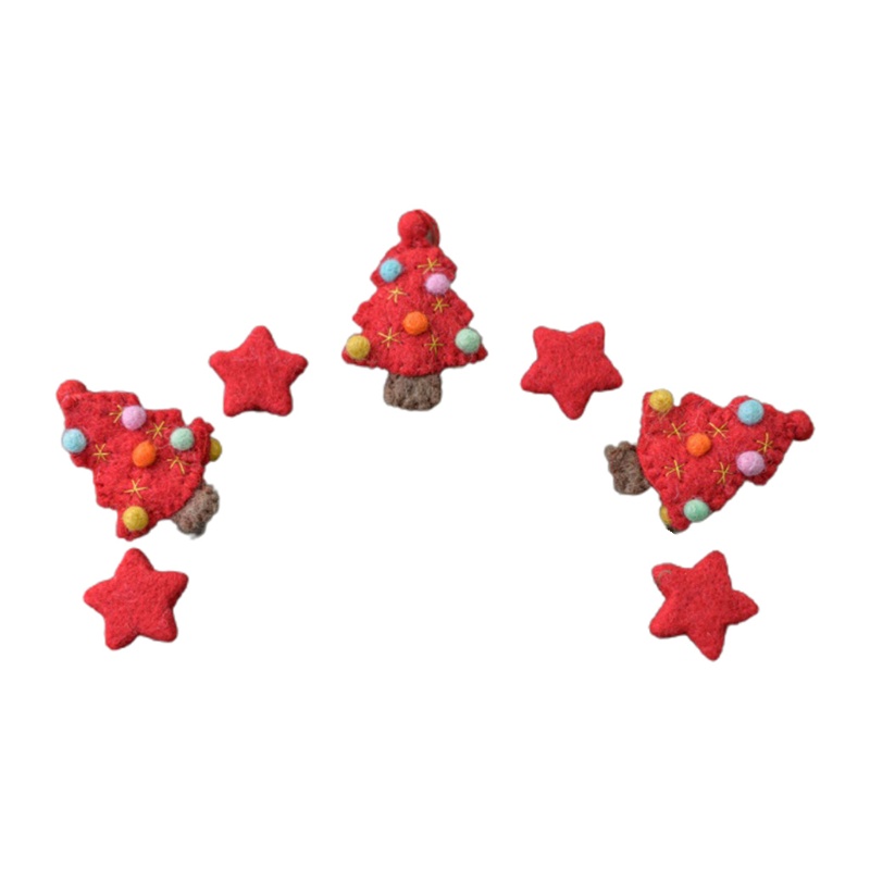 Set 7 phụ kiện trang trí chụp ảnh bằng len nỉ dễ thương cho bé sơ sinh