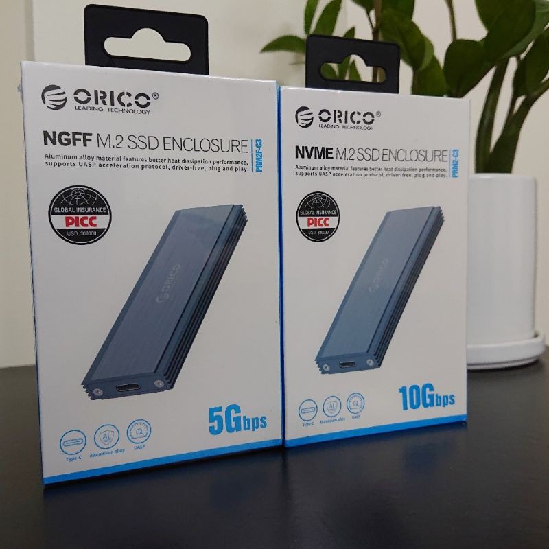Box ổ cứng SSD M2 NVMe/SATA Orico PRM2 PRM2F-C3 | Chuyển SSD M.2 PCIe/NGFF to USB Type-C làm ổ cứng di động | BigBuy360 - bigbuy360.vn
