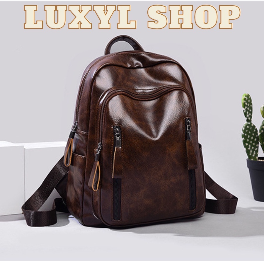 Balo Nữ Da PU Phong Cách Thời Trang Âu Mỹ, Balo Nữ Du Lịch Ngoài Trời LUXYL 2022 BL014