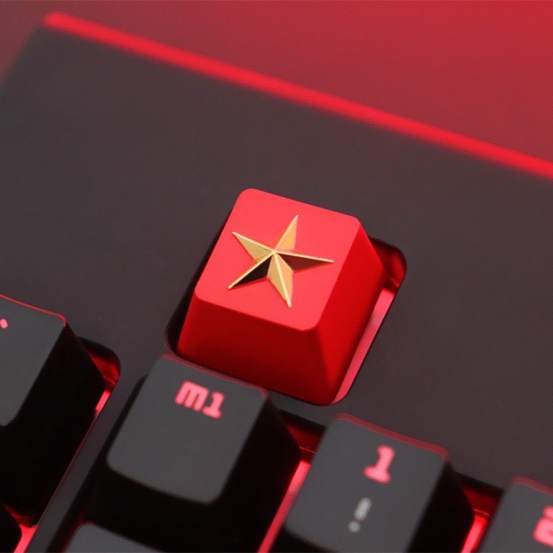 Keycap Diecast Kim Loại - Cờ Sao Vàng [doloicomputer.vn]