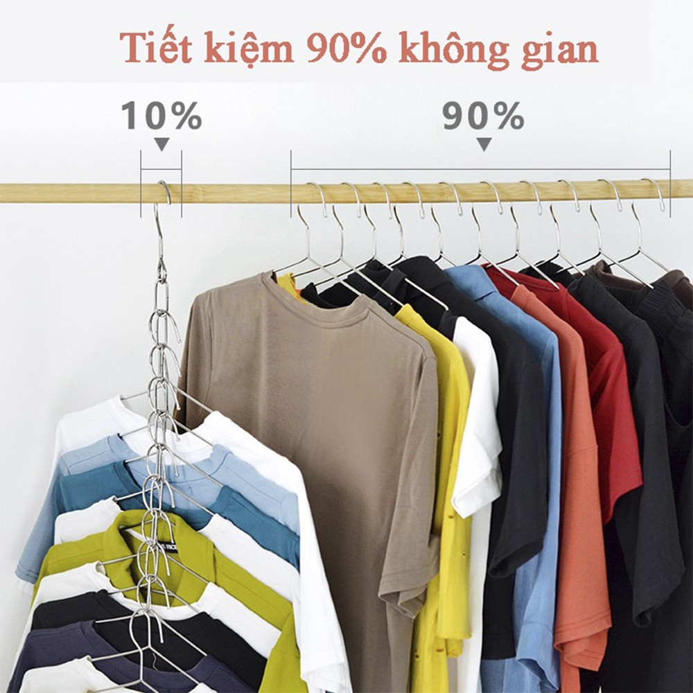 Dây Xích Inox Treo Móc Quần Áo Tiết Kiệm Diện Tích Tủ, Treo Đồ Đa Năng Thông Minh, Treo Trưng Bày Shop