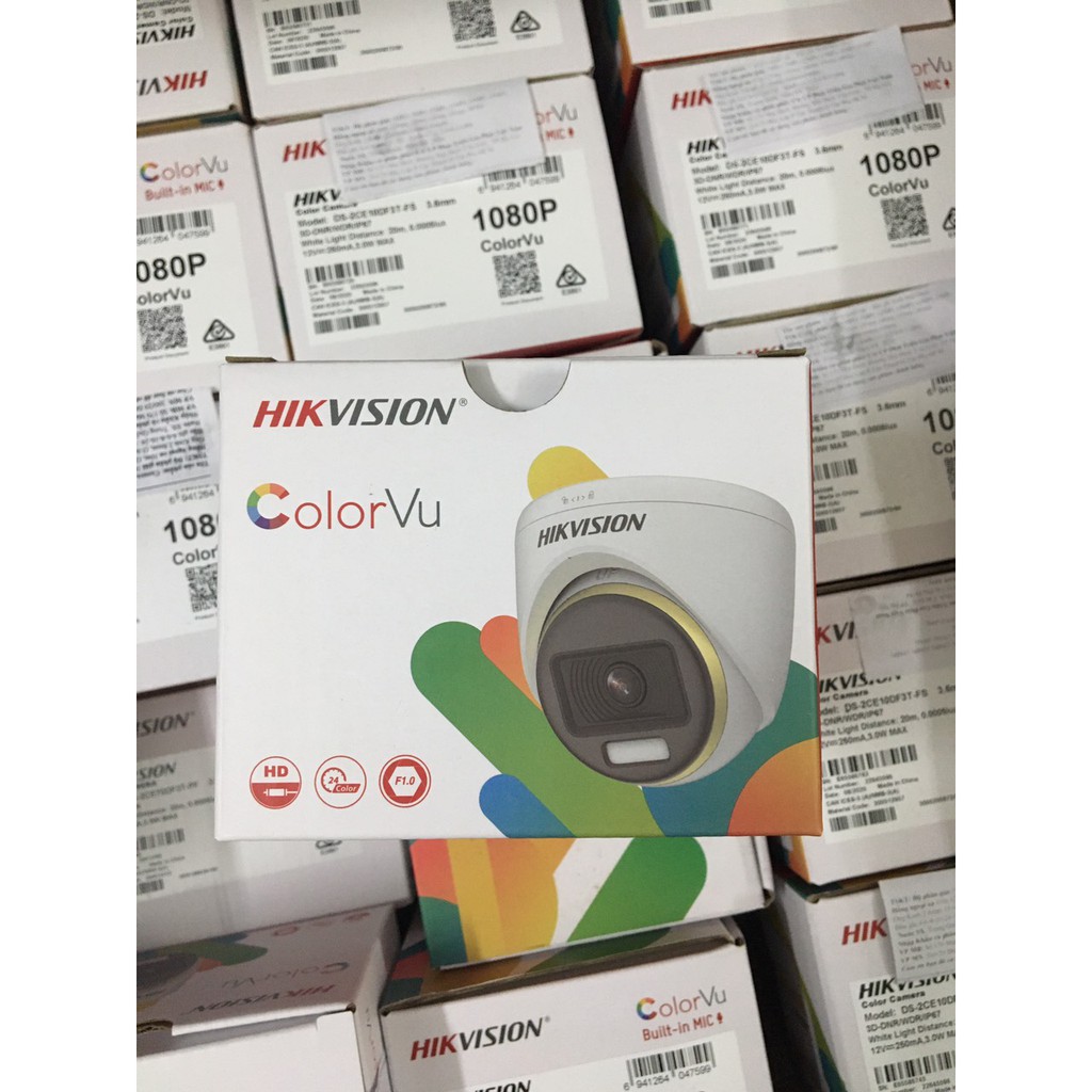 [Mã ELHAMS5 giảm 6% đơn 300K] Camera có màu ban đêm HIKVISION 2MP Full Color DS-2CE70DF3T-PF -Hàng chính hãng