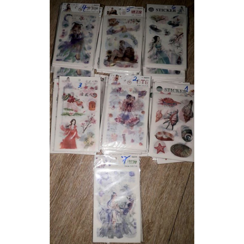 Một sét 6 tờ hình dán 3D cao cấp trang trí kích thước 10x15 cm có 6 mẫu khác nhau rất đẹp