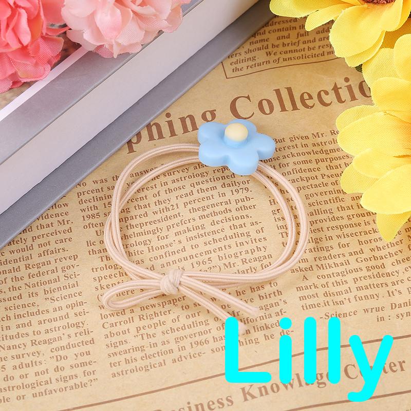 Dây buộc tóc đuôi ngựa hình hoa dễ thương cho nữ