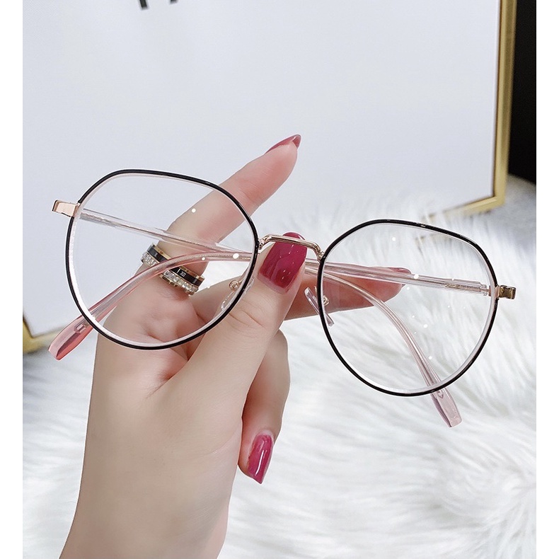 Mắt Kính Gọng cận Kim Loại form tròn Phong Cách Hàn Quốc - Hata24h