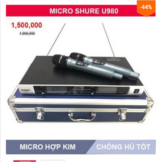 MICRO KHÔNG DÂY SHURE U980