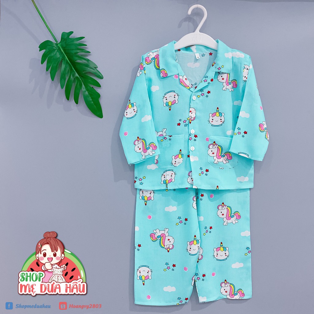 Bộ tole lanh Pyjama siêu xinh dài tay bé gái - Được chọn mẫu (Link 2)