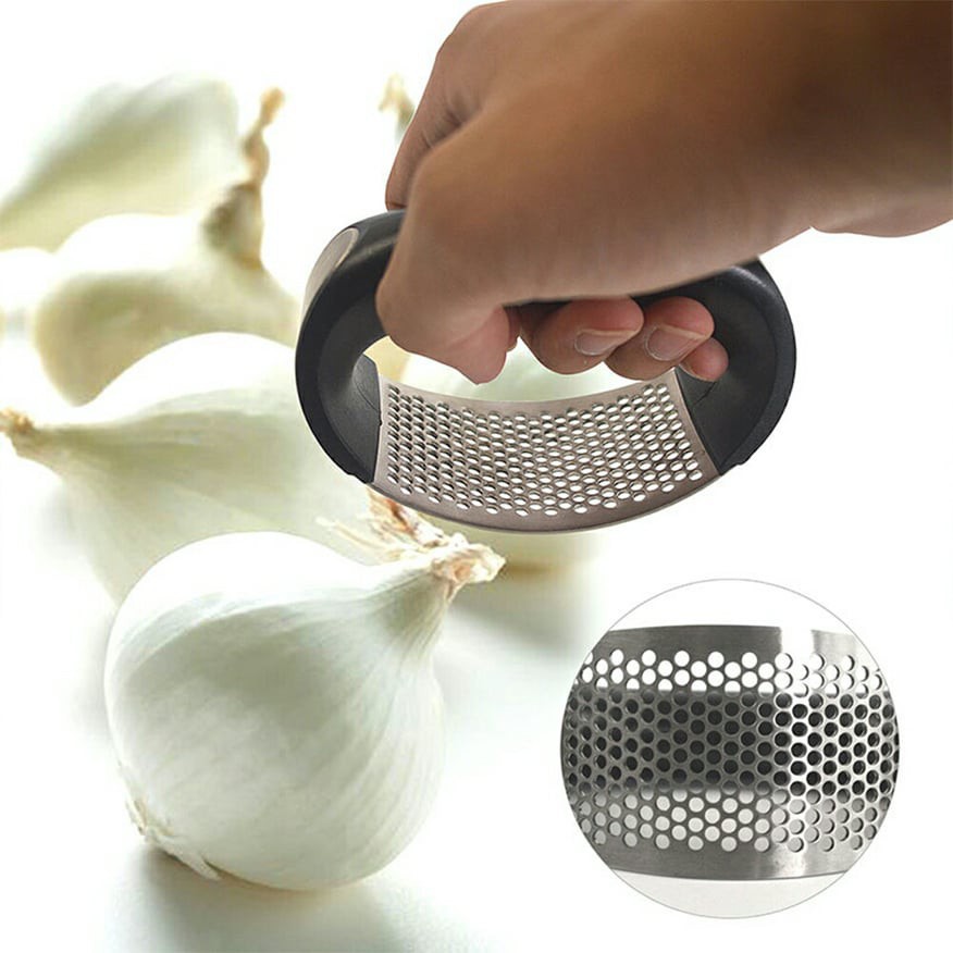 Dụng Cụ Dập Tỏi, Ếp Tỏi, Nghiền Tỏi Bằng INOX Nhỏ Gọn, Nhanh Chóng Và Tiện Lợi