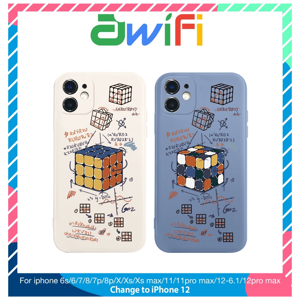 Ốp lưng iphone vuông khối rubik 6/6plus/6s/6splus/7/7plus/8/8plus/x/xr/xs/11/12/pro/max/plus/promax - Awifi A5-10