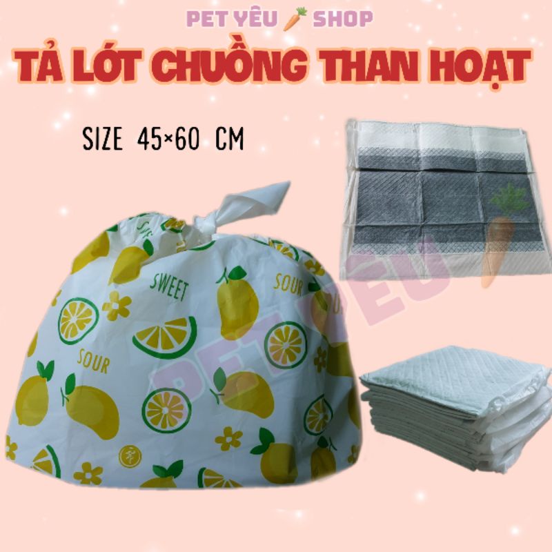 Tả lót than hoạt tính FREESHIP lót chuồng thỏ bọ chinchilla chó mèo