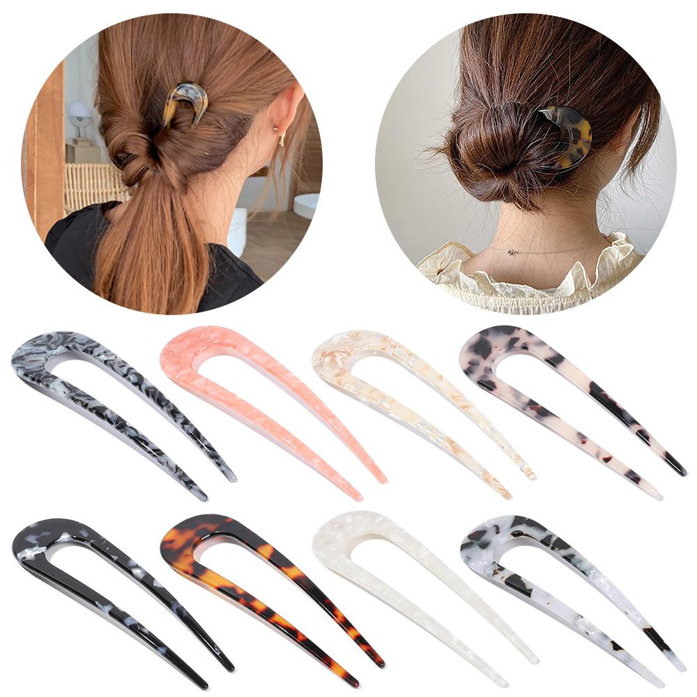 Trâm Cài Tóc Chữ U Bằng Kim Loại Phong Cách Vintage Chăm Sóc Tóc Cho Nữ