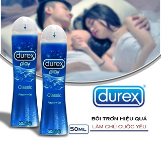 [Combo 2 Lọ]- Gel bôi trơn Durex Play Classic 50ml. (Hàng Thái) TẶNG Bcs iNViSiBLE Sêu Mỏng, Kéo Dài Thời Gian Yêu.