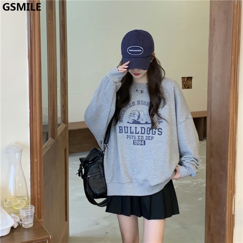 Áo Sweater Mỏng In Hình Dễ Thương Mùa Thu Hàn Quốc