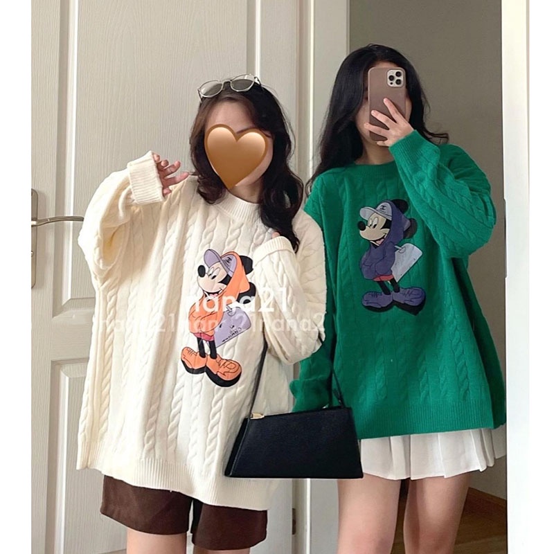 Áo Len Thừng Chuột Mickey Hàng Loại 1 M1045-Violet