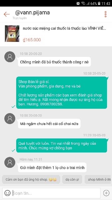 [Sale50%]Nước súc miệng cai thuốc lá Xuân Vinh hiệu quả