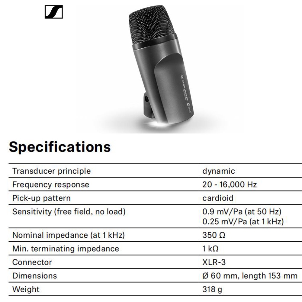 SENNHEISER Micro e602-II e602 Evolution Series