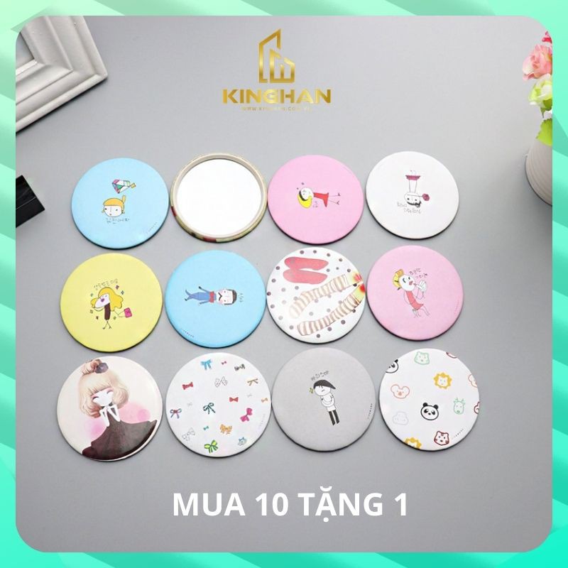 Gương Mini KingHan - Gương Bỏ Túi Kiểu Dáng Hàn Quốc