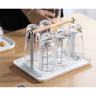 Kệ úp cốc cao cấp kèm khay hứng nước