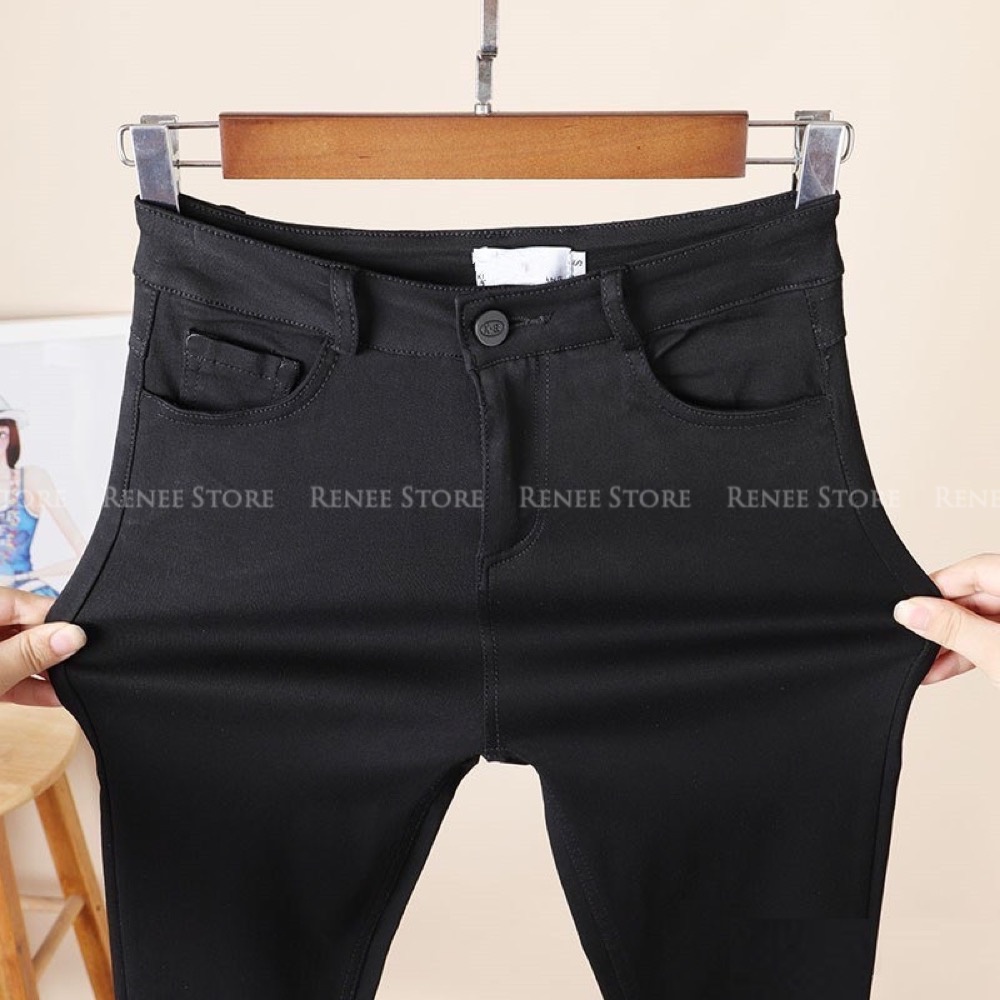 Quần jean nữ RENEE quần bò skinny ôm chất đẹp siêu co giãn 1 cúc - QB54 | BigBuy360 - bigbuy360.vn