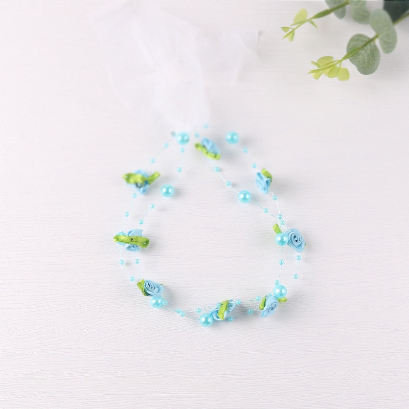 Băng Đô Hoa Đính Ngọc Trai Giả Làm Phụ Kiện Chụp Ảnh Cho Bé Sơ Sinh