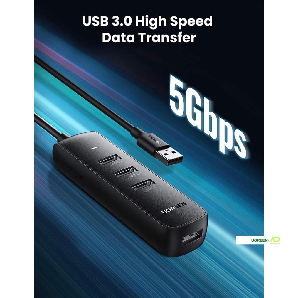 Hub mở rộng 1 cổng ra 4 cổng USB 3.0 UGREEN CM416 - Hàng phân phối chính hãng - Bảo hành 18 tháng