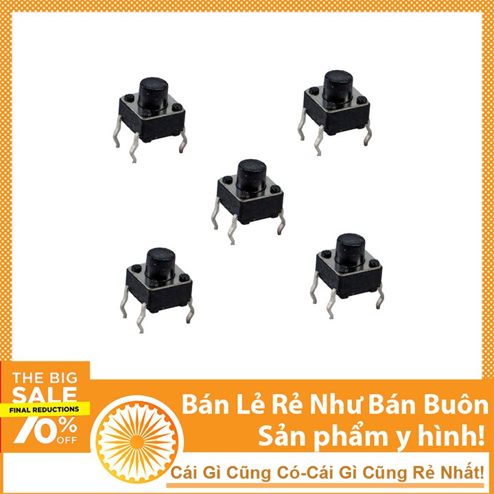 Combo 5 Nút Nhấn 4 Chân 6x6x5mm Nhỏ Gọn