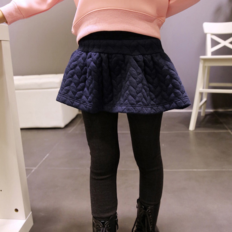 Quần legging kèm chân váy dày thời trang cho bé gái