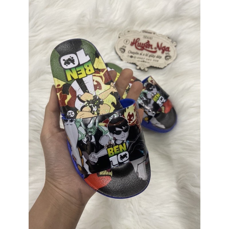 dép lê bé trai ben 10 size 24-35 đế xanh