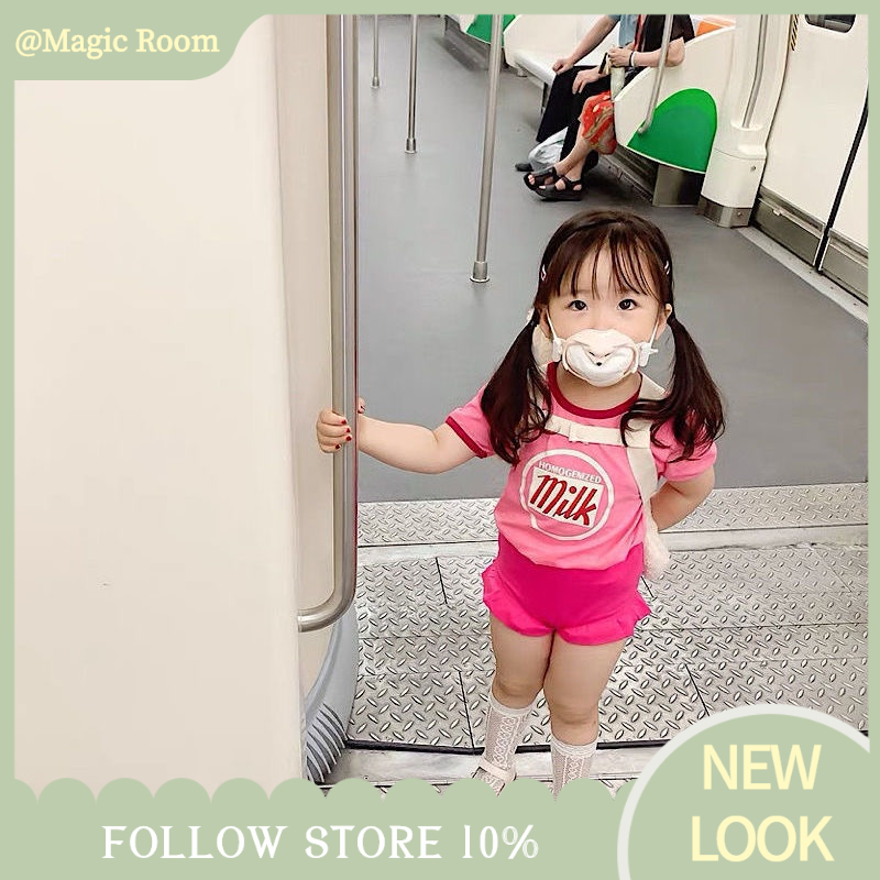 Babyfair.  Bé Gái 2 Bộ Trang Phục Cotton Thời Dễ Thương In Hình Shortsleeve Áo Ngắn Cho Mùa Hè 3 Đến 8 Tuổi trẻ Em