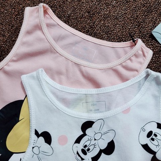 Set 2 áo ba lỗ bé gái cotton 2-6y