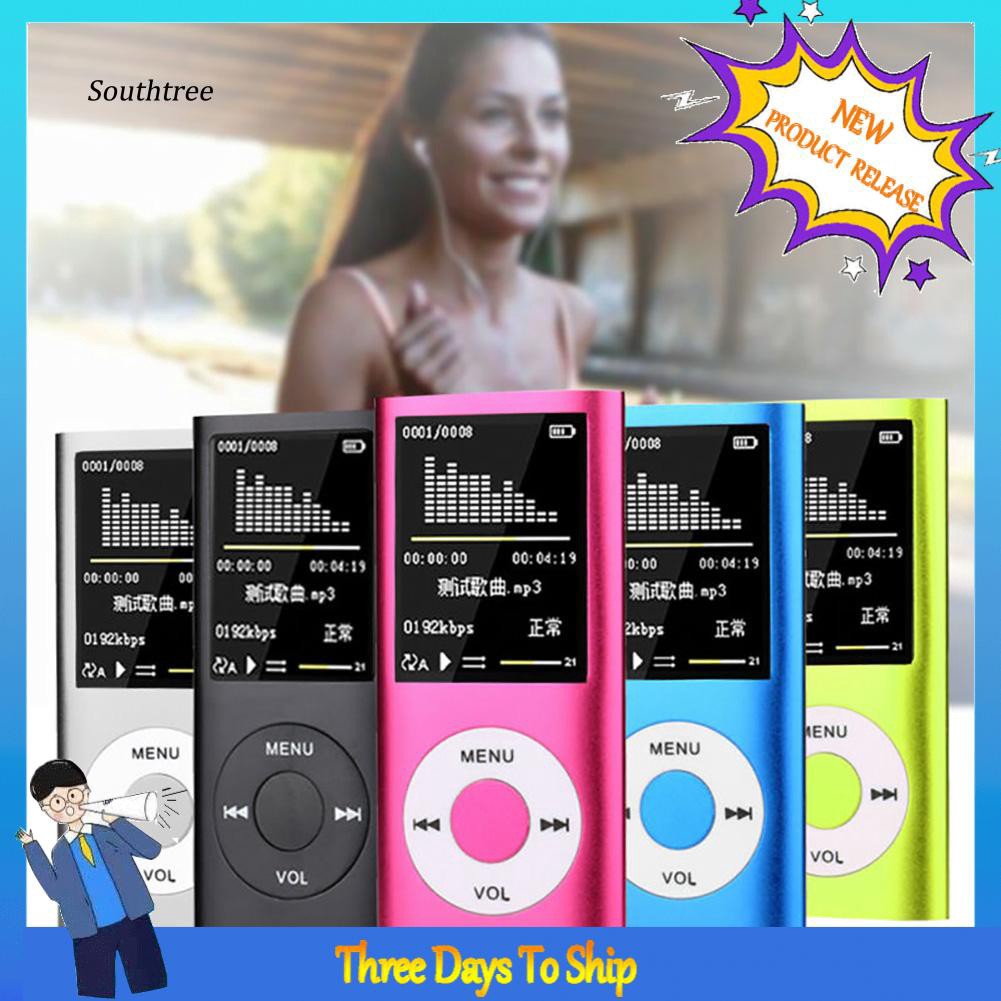 Máy nghe nhạc MP4 màn hình màu 1.8inch kiêm radio FM hỗ trợ thẻ TF/thẻ kỹ thuật số an ninh mini