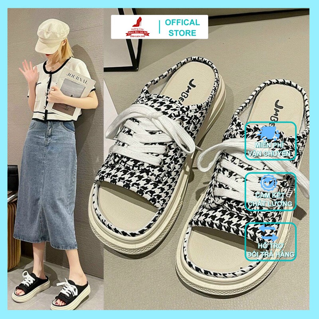 (FREE SHIPP) Giày sục thể thao hở mũi buộc dây đế cao 3CM hot trend 2022
