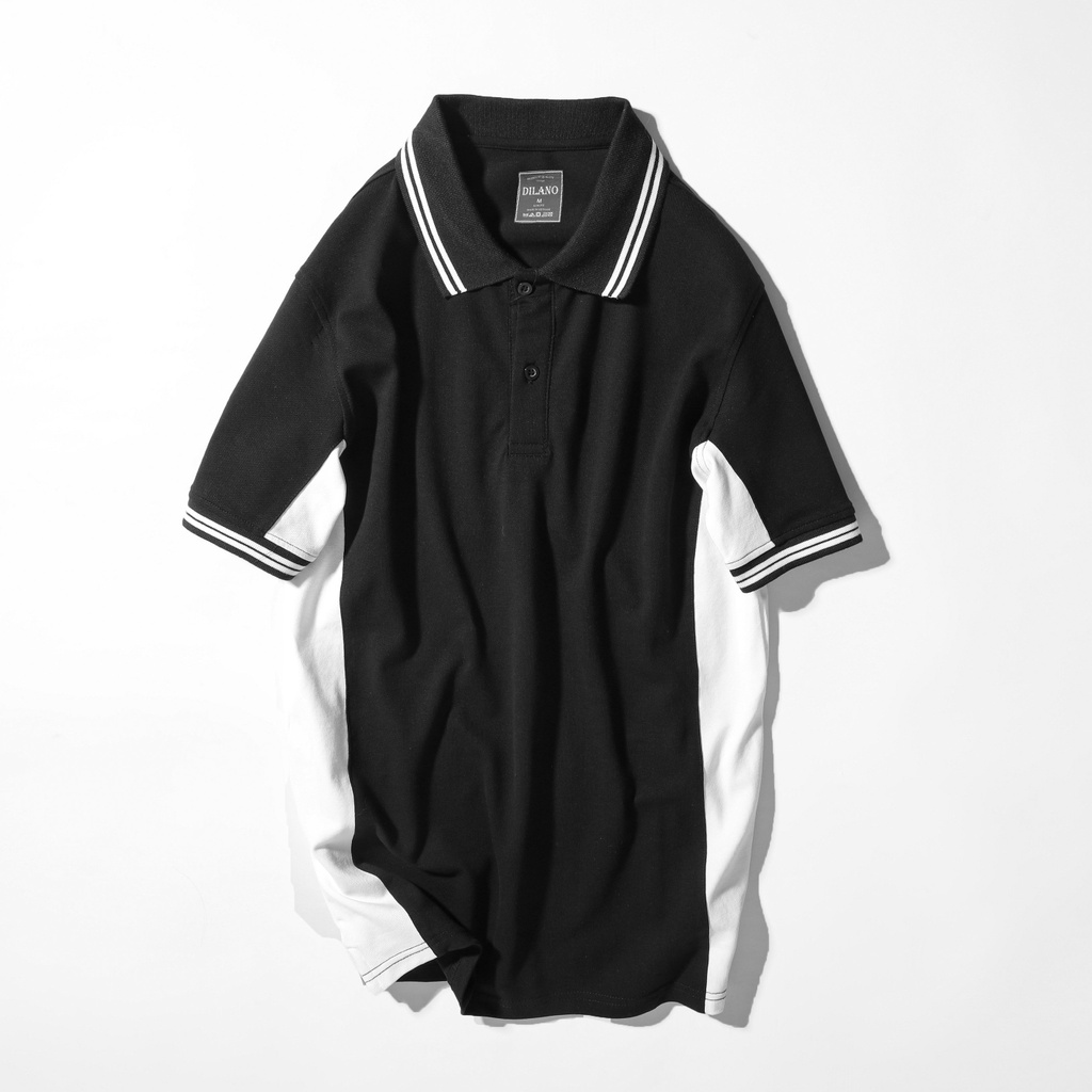 Áo Polo Nam phối thân , thun polo thiết kế sang trọng vải cotton cao cấp  DILANO APD08