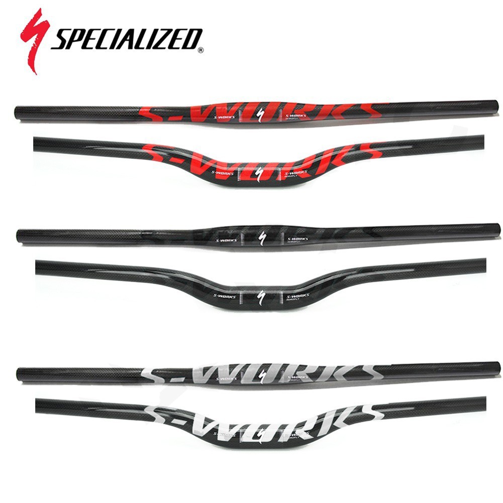 Ghi đông S-works dạng dẹt hoặc nâng lên bằng carbon cho xe đạp leo núi/xe đạp gấp 31.8*720/740mm