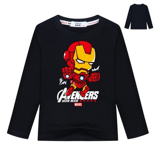 Áo thun nam Iron Man Marvel Superhero 3D Print Áo dài tay áo tees